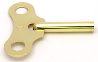 Winding Keys 020/F: Flat brass plated key (4mm square).