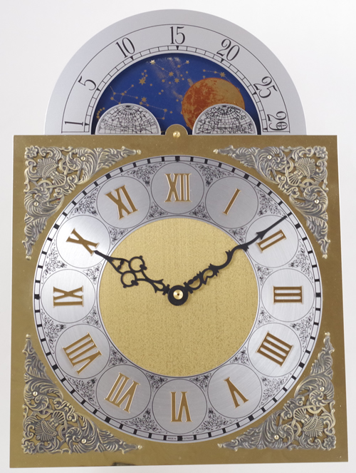 250 x 250mm SQUARE CLOCK DIAL WITH CAST SPANDRELS 