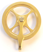 Pulleys 04: Large brass cable pulley (45mm) with 4 spokes. (KSU, HSU, HTU)